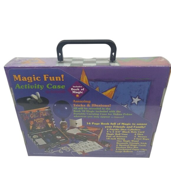 Magic Fun Activity Case w/ Book of Tricks Imagine Learn Play Dice Wand Magician - Picture 3 of 11